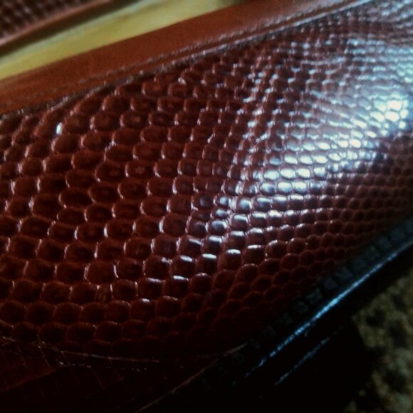 Mezlan Brown Genuine Lizard Leather Loafers Men Size 11 Slip On Comfortable - Picture 3 of 15